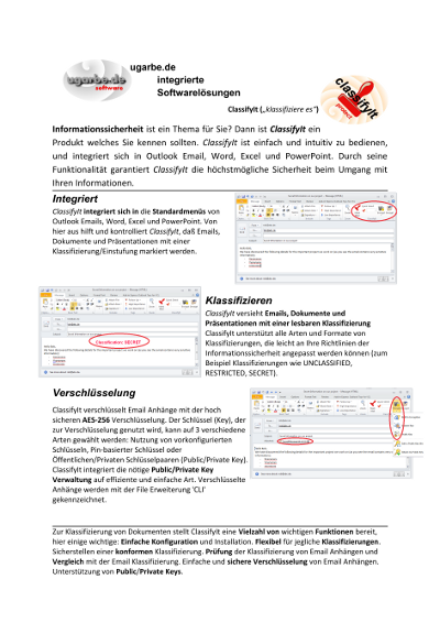 Beschreibung des ClassifyIt Add-Ons für Microsoft Office